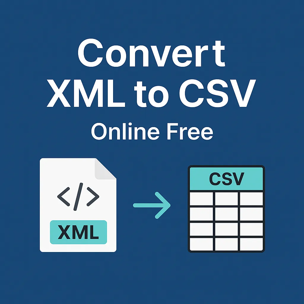 XML to CSV Converter Online Free Tool With Logo