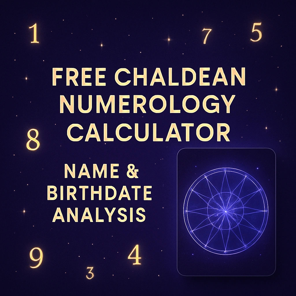 Free Chaldean Numerology Calculator – Name and Birthdate Analysis with Compatibility & Lucky Color Report