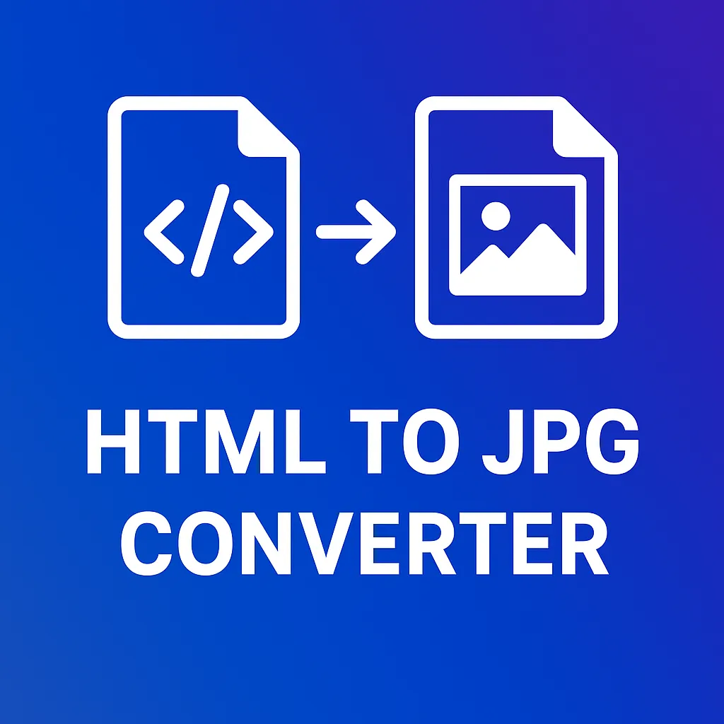 HTML to JPG Converter Featured Image Online Free Tool